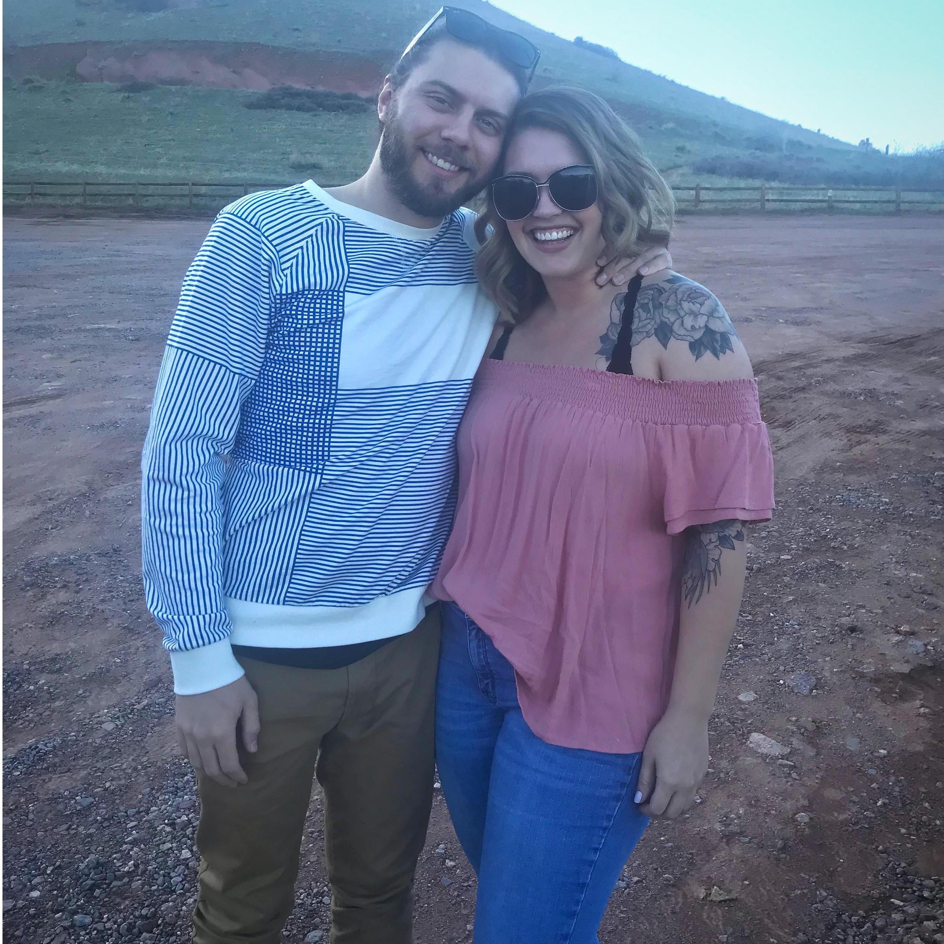 Our first concert at Red Rocks (Dax surprised Addison to see Kygo)