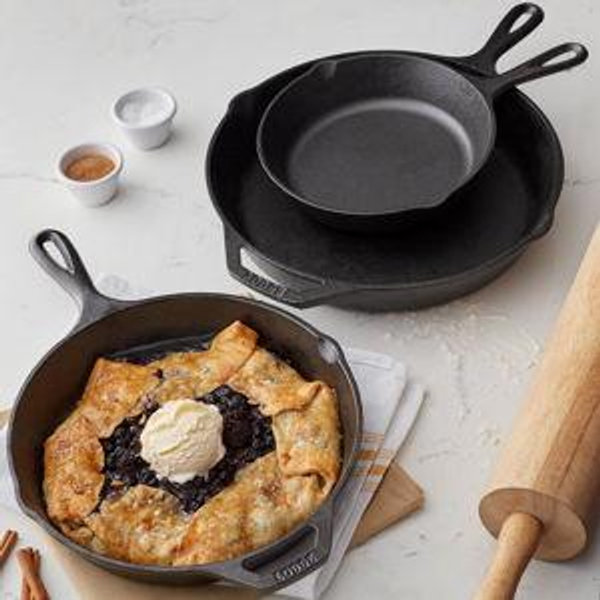 Seasoned Cast Iron 7-Piece Skillet Cookware Set
