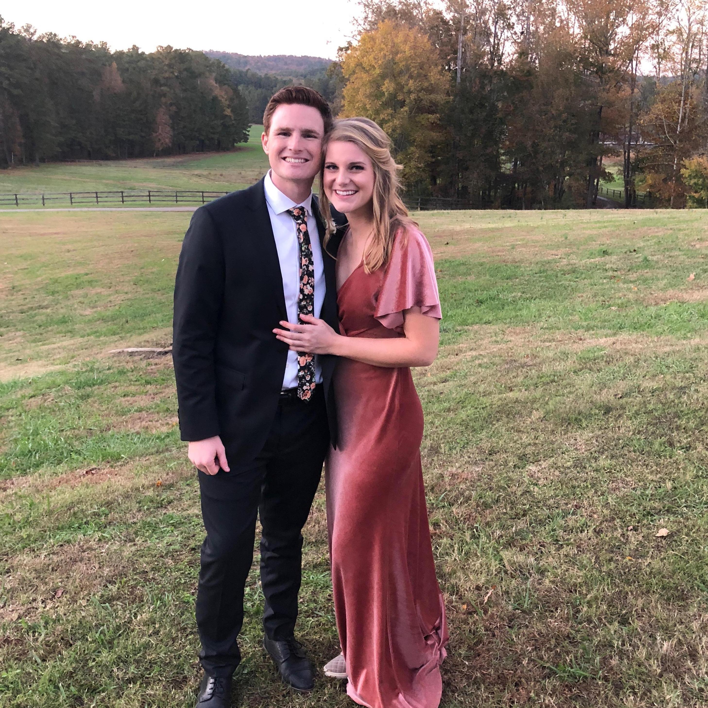 Our first time walking down the aisle together!