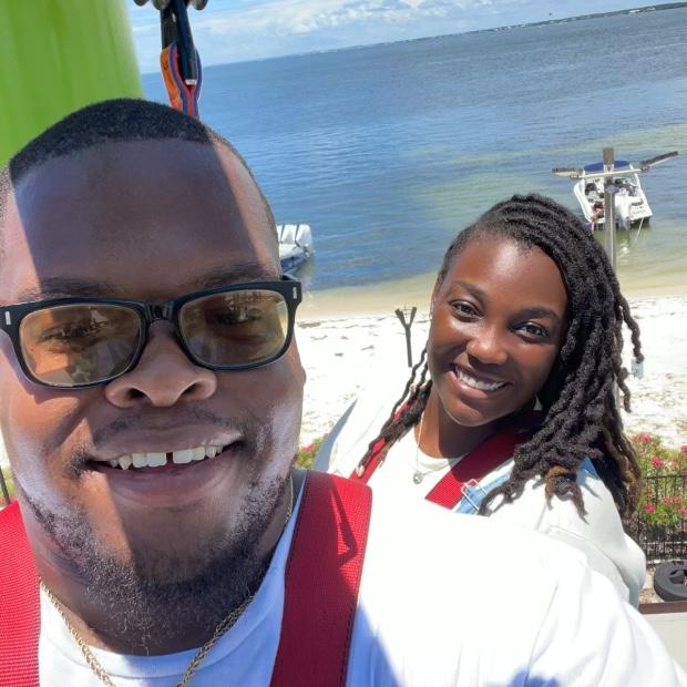 We went zip lining over the beach in Destin!