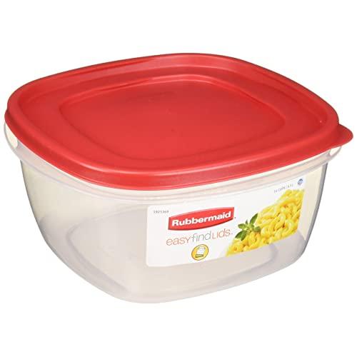 Rubbermaid Easy-Find Lid Food Storage Container, 14-Cups, Pack of 2, 2-Pack, Red