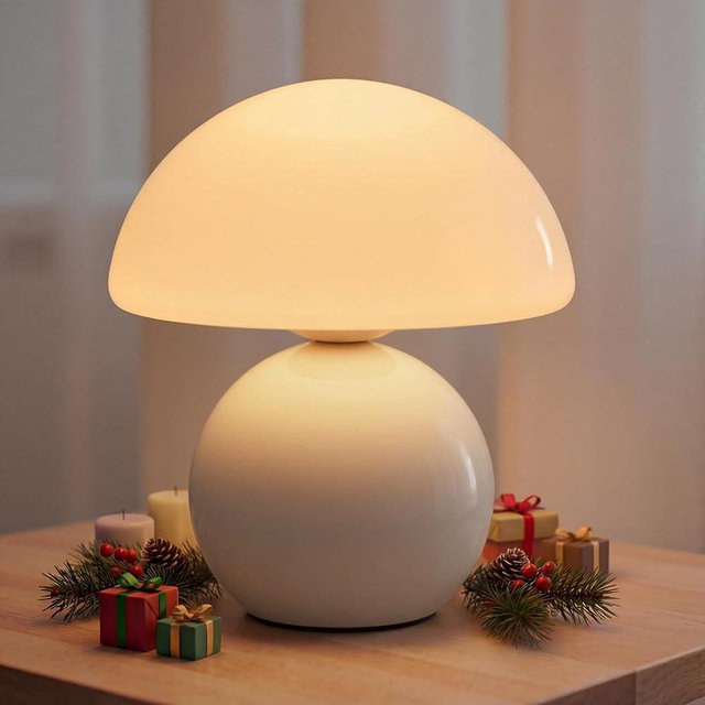 NIORSUN Wireless Mushroom Lamp,Table Lamp for Bedroom, Portables Cordless Lamps,Wireless lamp,Small Bedside Table Touch Lamps for Living Room,Mini Mushroom 5200mAh Battery Operated Lamp Modern (White)