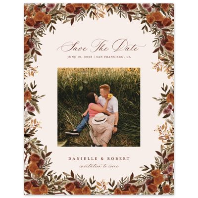 Orange Wedding Digital Save the Date - Chai Photo