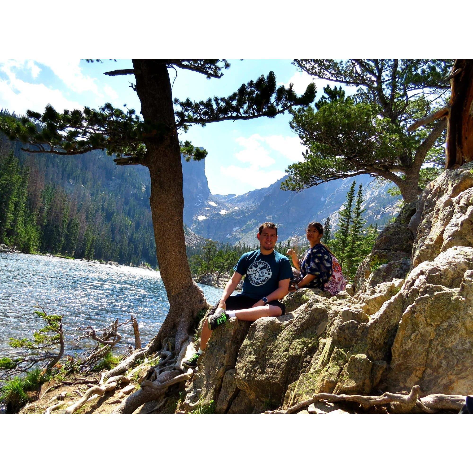 Where Ryan proposed to Min Yi at Dream Lake in Estes Park, Colorado.