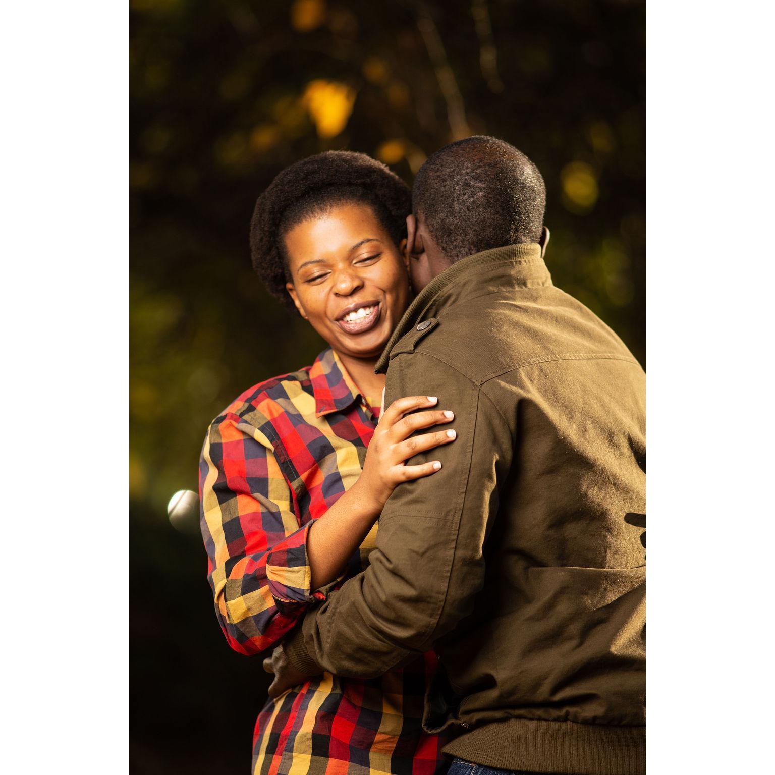 Whispering sweet nothings.