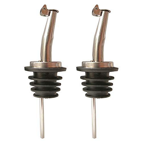 AxeSickle 2 Pcs Oil Spout Liquor Pourers, Speed Pourer, Wine Bottle Stopper, Liquor Pour Spout, Bottle Tapered Spout for Oil, Wine, Vinegar and Liquid, with Flip Top.