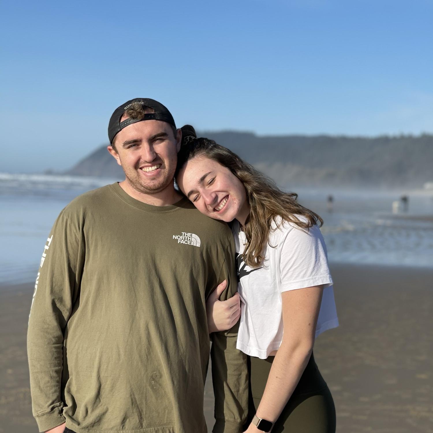 When Jacob visited Sydnee while she was living in Seaside, Oregon during Covid. Visiting Canon Beach