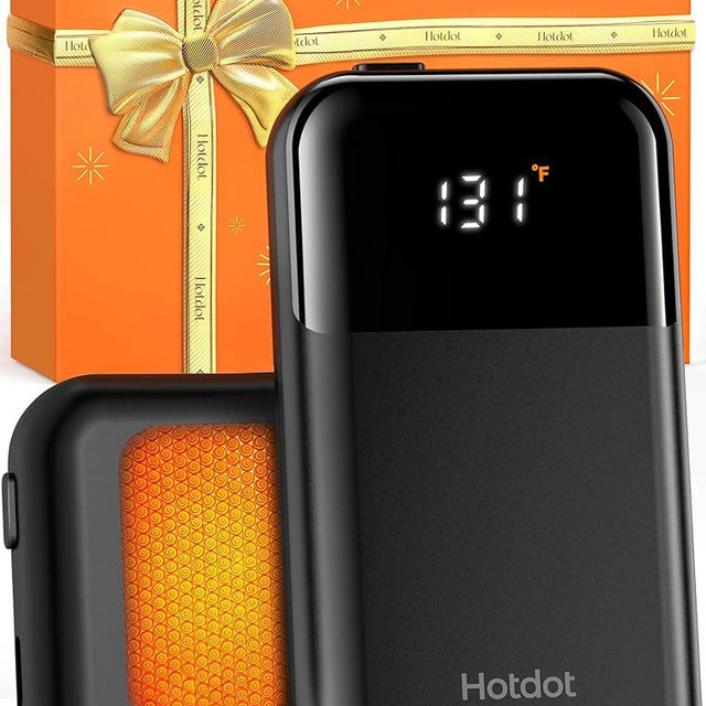 AI Hand Warmers Rechargeable 2 Pack, Heat Levels (104–131°F), Real-Time Temp & Battery Display, Electric Hand Warmers, Fast Heating, Fits in Gloves/Pocket, Gifts for Women & Men