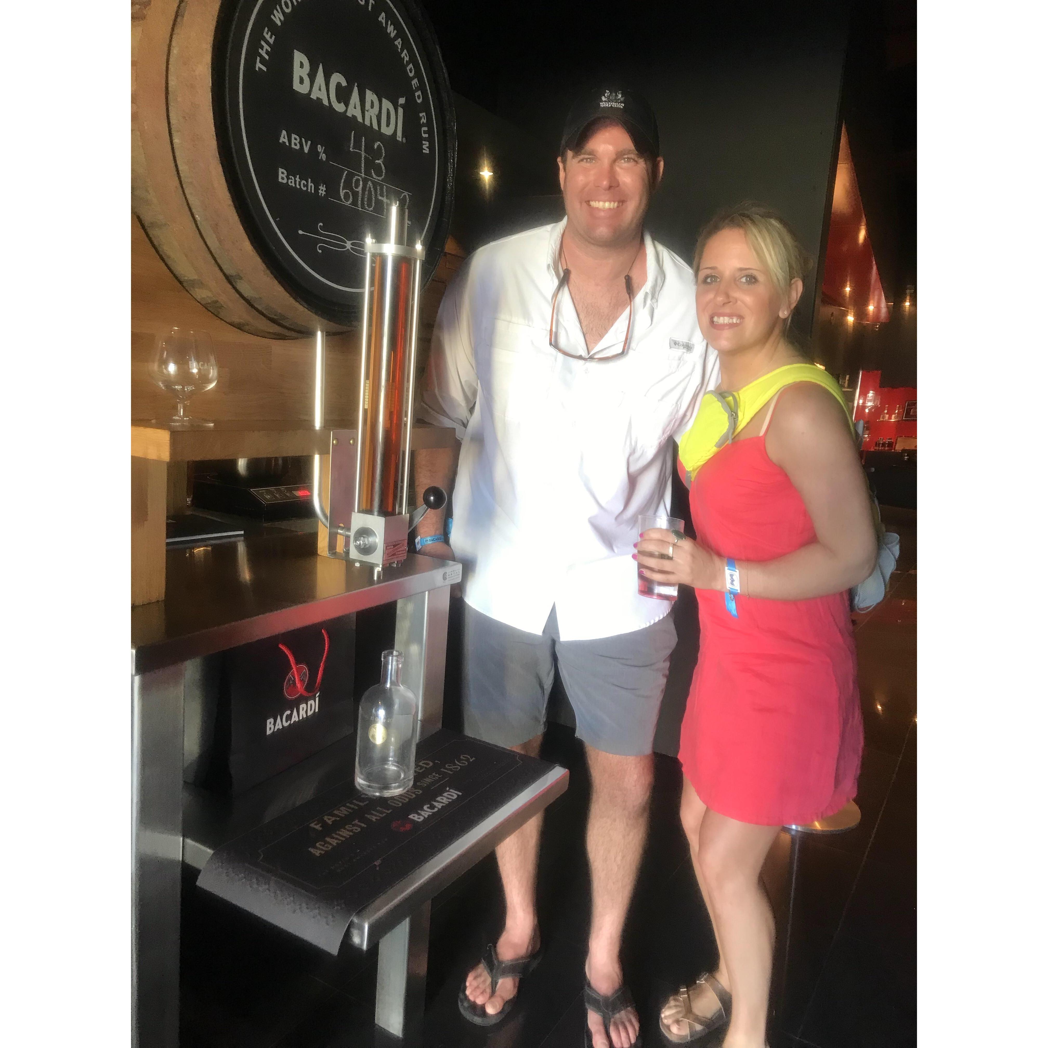 Whit's 30th Birthday celebration on family cruise in January 2018 - Bacardi Rum Factory in San Juan, Puerto Rico