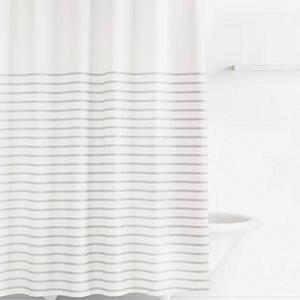 Harbour Stripe Shower Curtain in Platinum