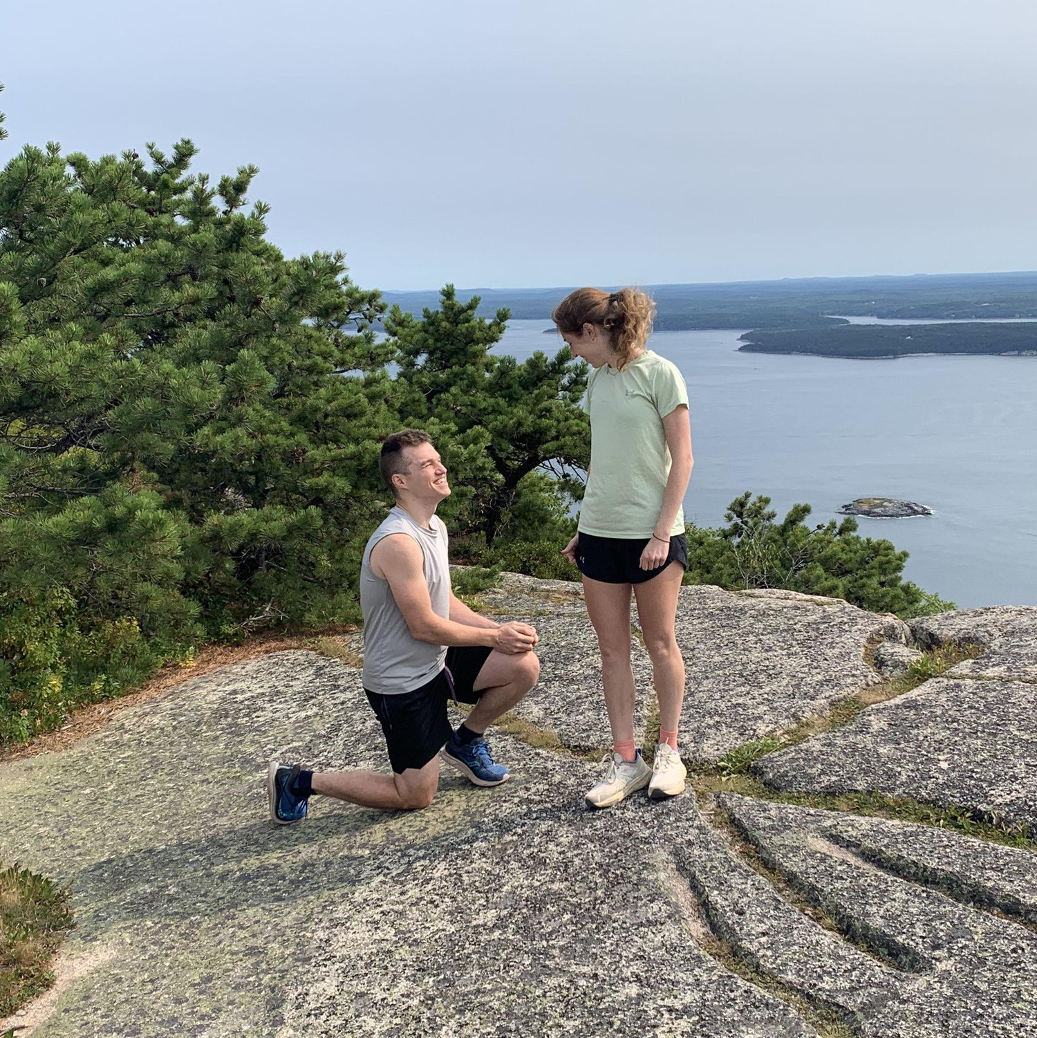 Proposal on Champlain Mountain, Acadia National Park (August 5, 2025)