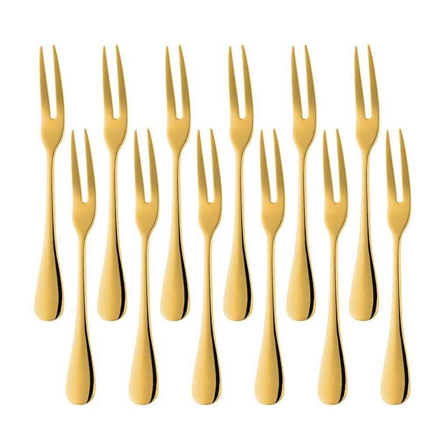 Fruit Fork,12PCS 5.7inch Gold Stainless Steel 18/8(304) Mini Fork for Cake,Dessert,Fruit salad and Mooncake by BUY THINGS! …