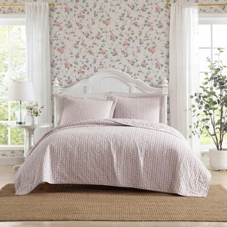 Marta Stripe Cotton 3-Piece Reversible Quilt Set