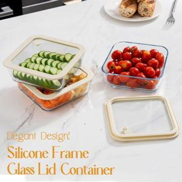 Urban Green Glass Food Container Set , 3 Pack, 39oz