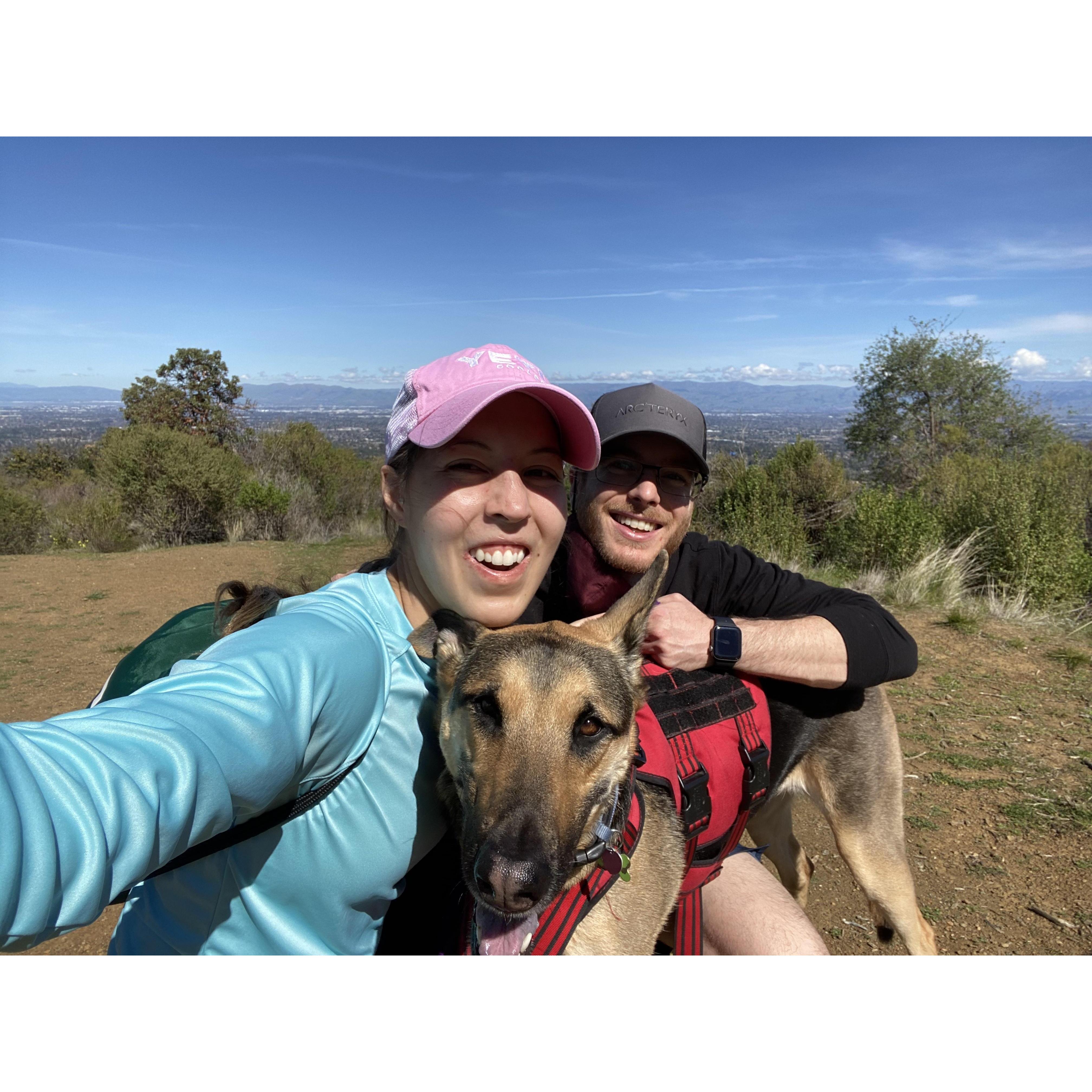 Hiking with our sweet dog, Bella