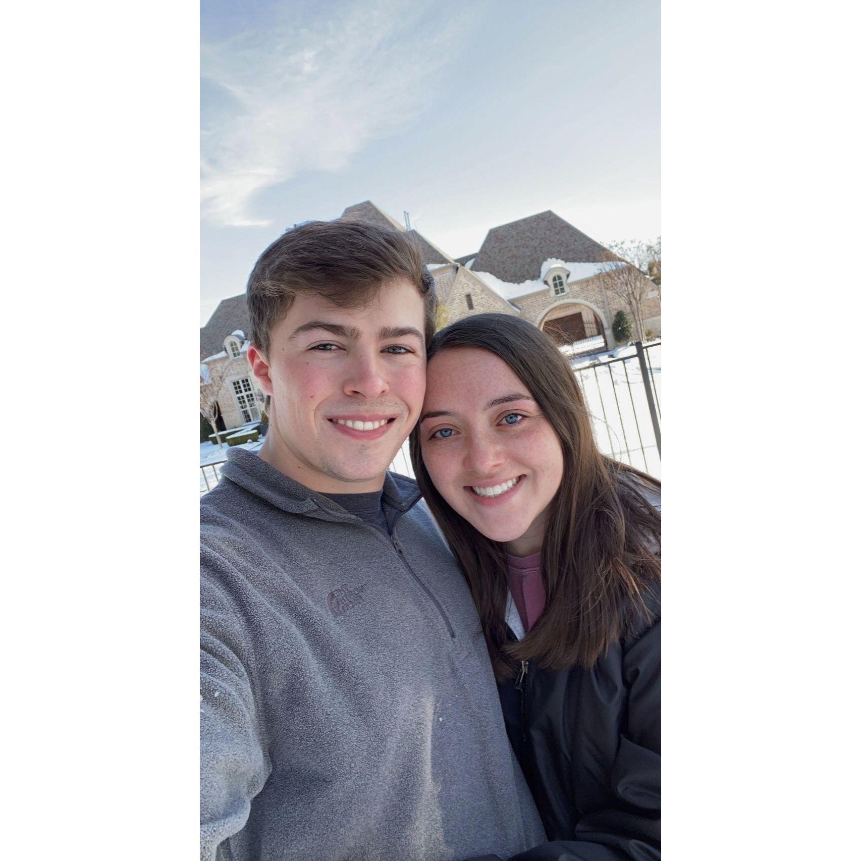Visiting each other as much as they could while long distance. 02/18/2021