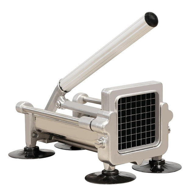 MYTASUY Commercial French Fry Cutter Stainless Steel.Potato Cutter for French Fries with 1/2 and 3/8Inch Blade, Commercial French Fry Cutter Manual Potatoes Cutting Machine with Suction Feet.