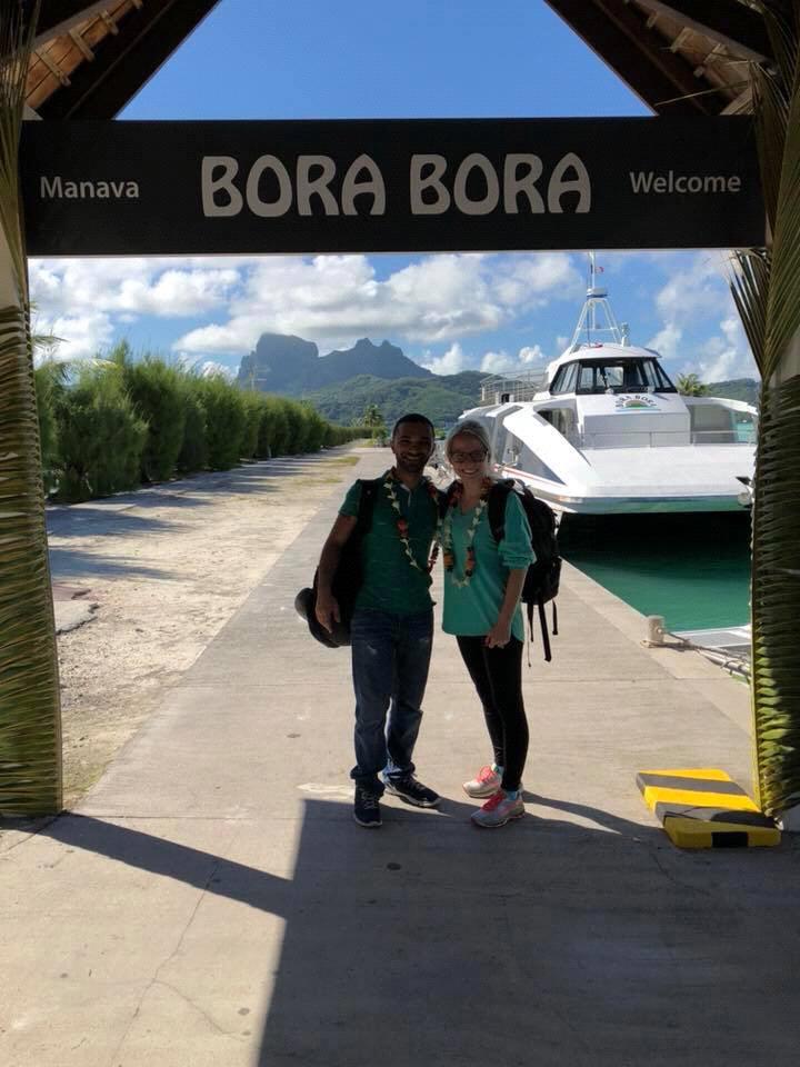 After almost missing the flight, we made it to Bora Bora for our honeymoon.
