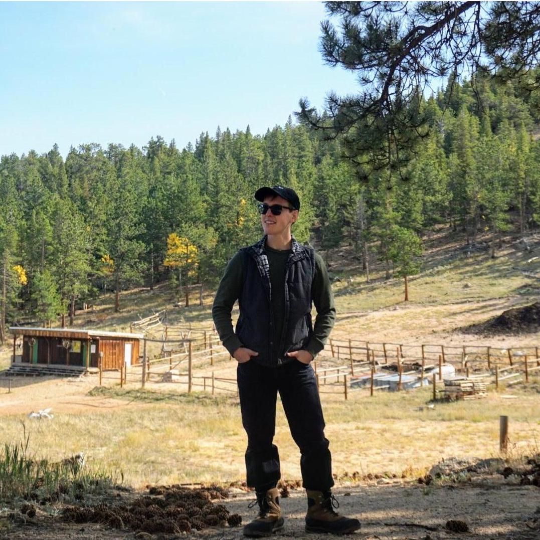 Dan visiting the old office in Estes Park