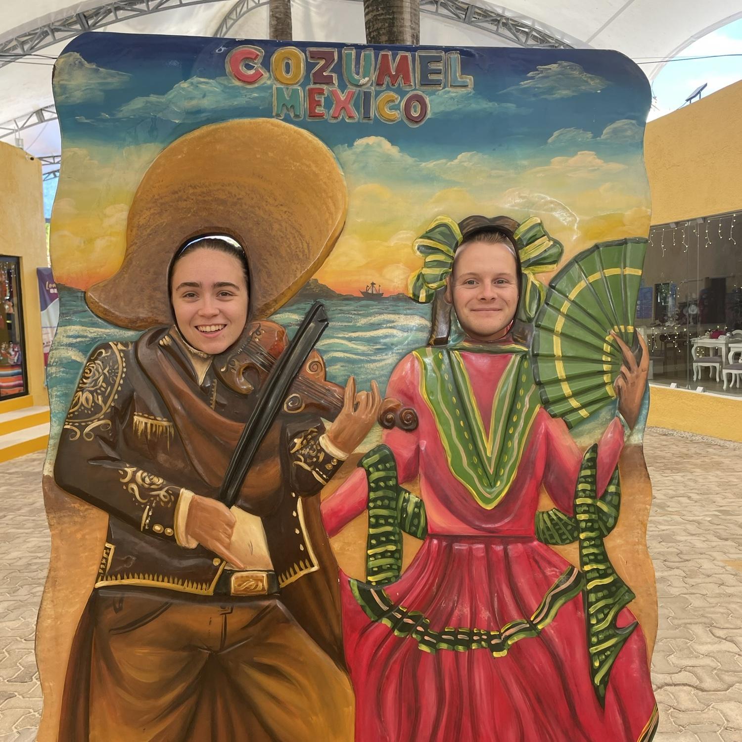 Kristen and Sean at the Cozumel port. This was one of the stops on the cruise they took with Kristen's family.