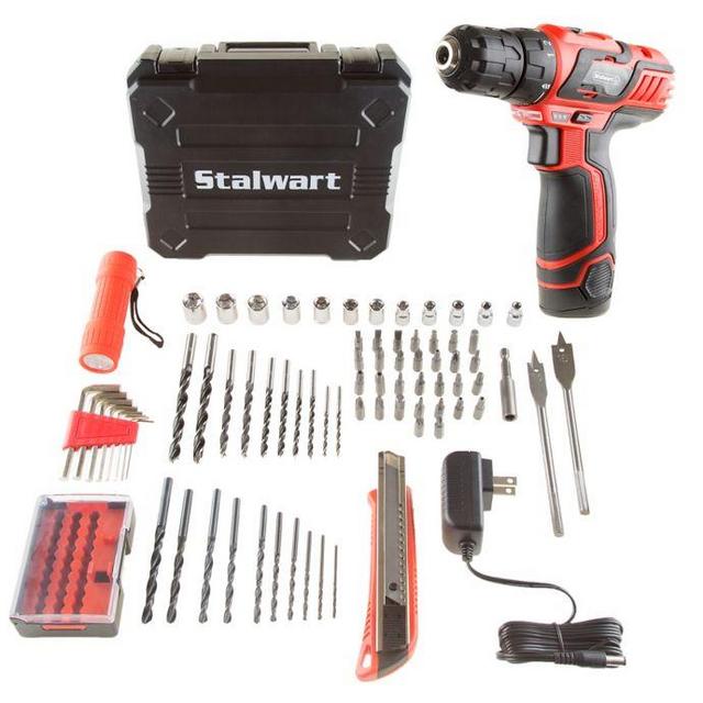 75-Piece 12 Volt Lithium Ion 2-Speed Drill Tool Set