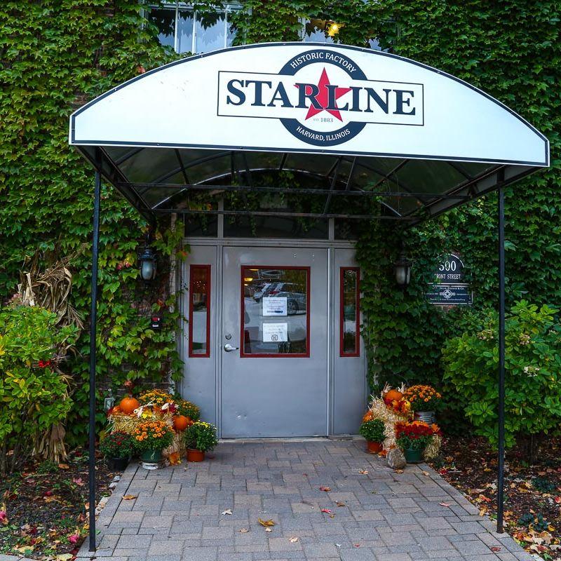 Enter under this awning!