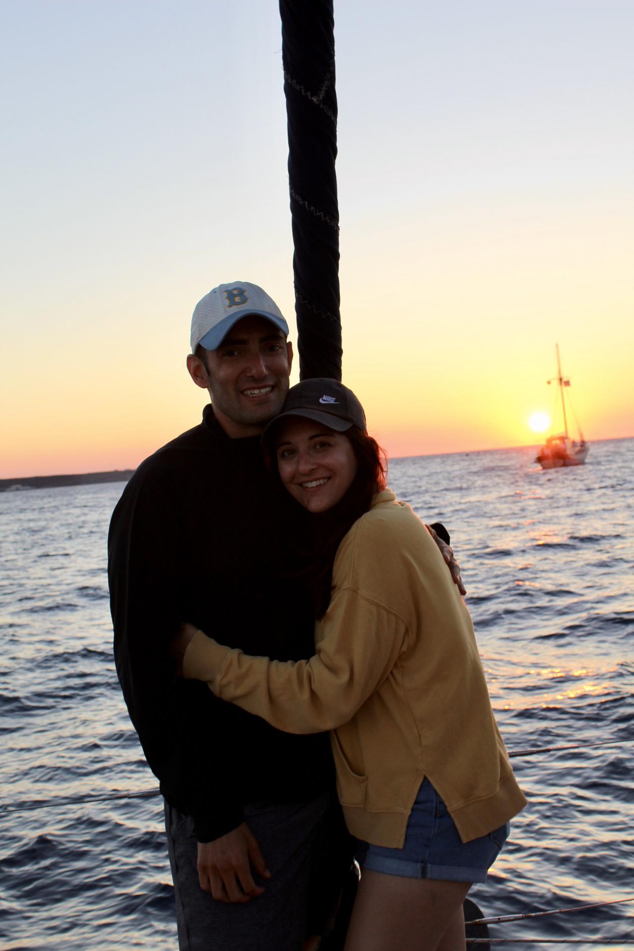 Sunset cruise in Santorini