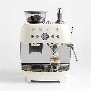 SMEG Cream Semi-Automatic Espresso Machine with Milk Frother