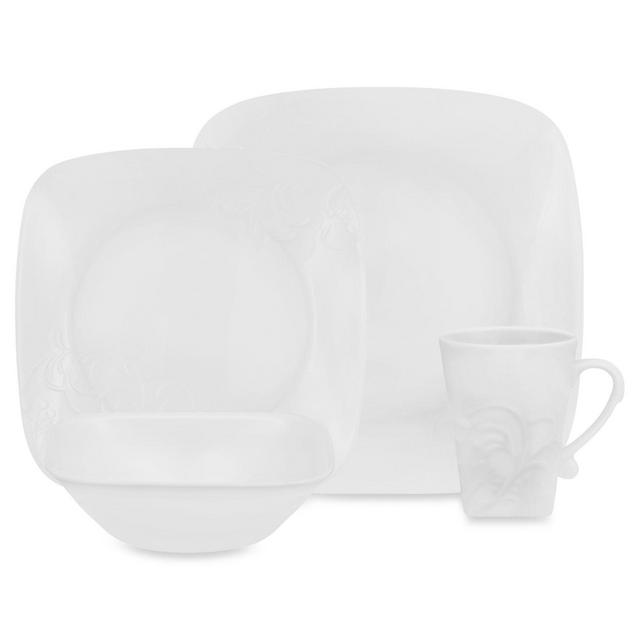 Corelle® Boutique Cherish Embossed Square 16-Piece Dinnerware Set