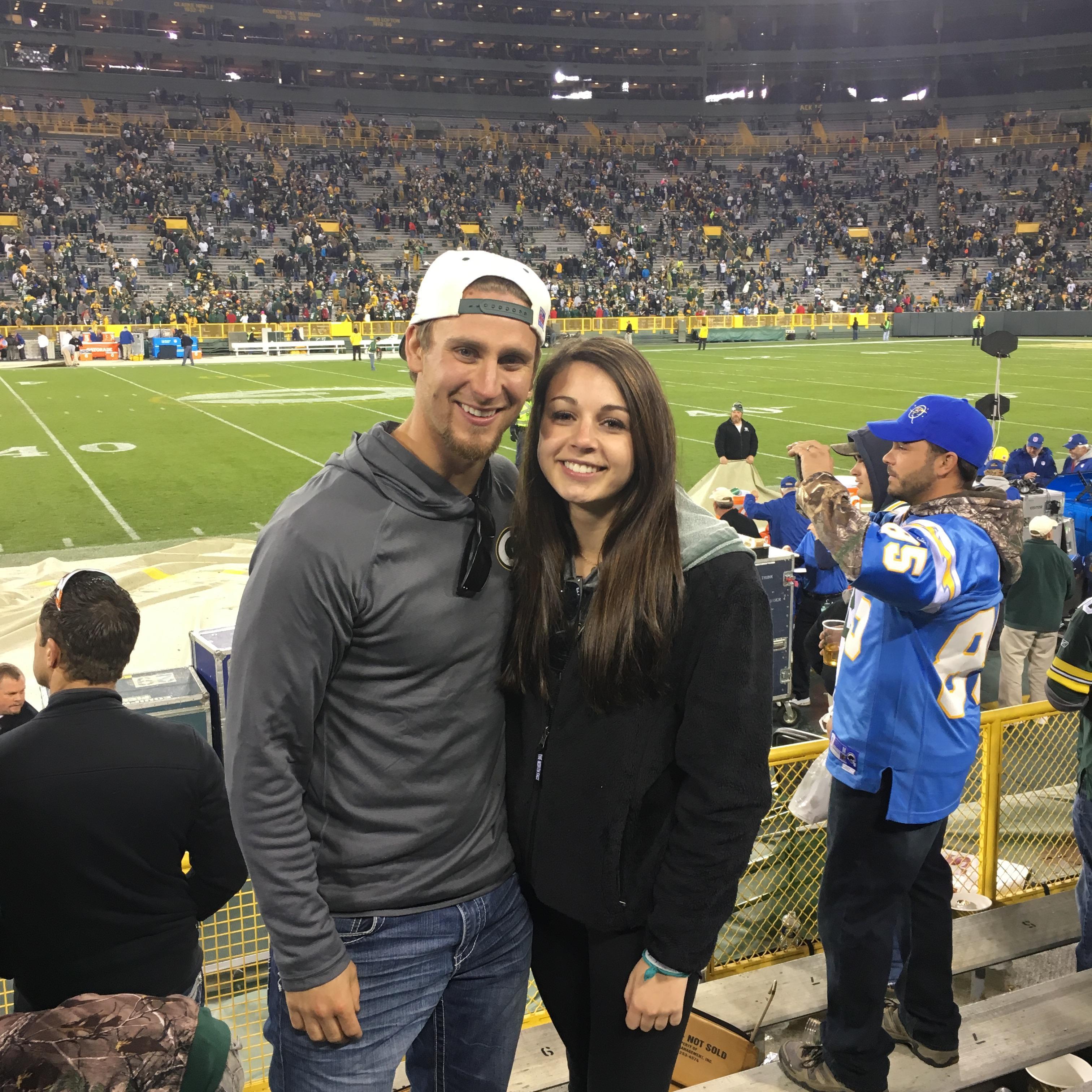 October 18, 2015
Packers vs. Chargers
Kelly's first Packer game!