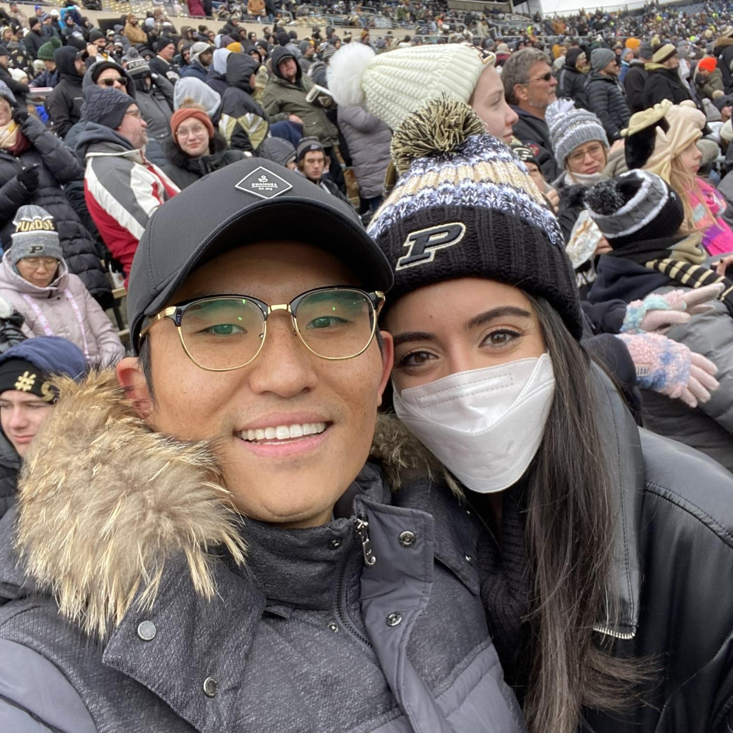 Danny’s first Purdue game!