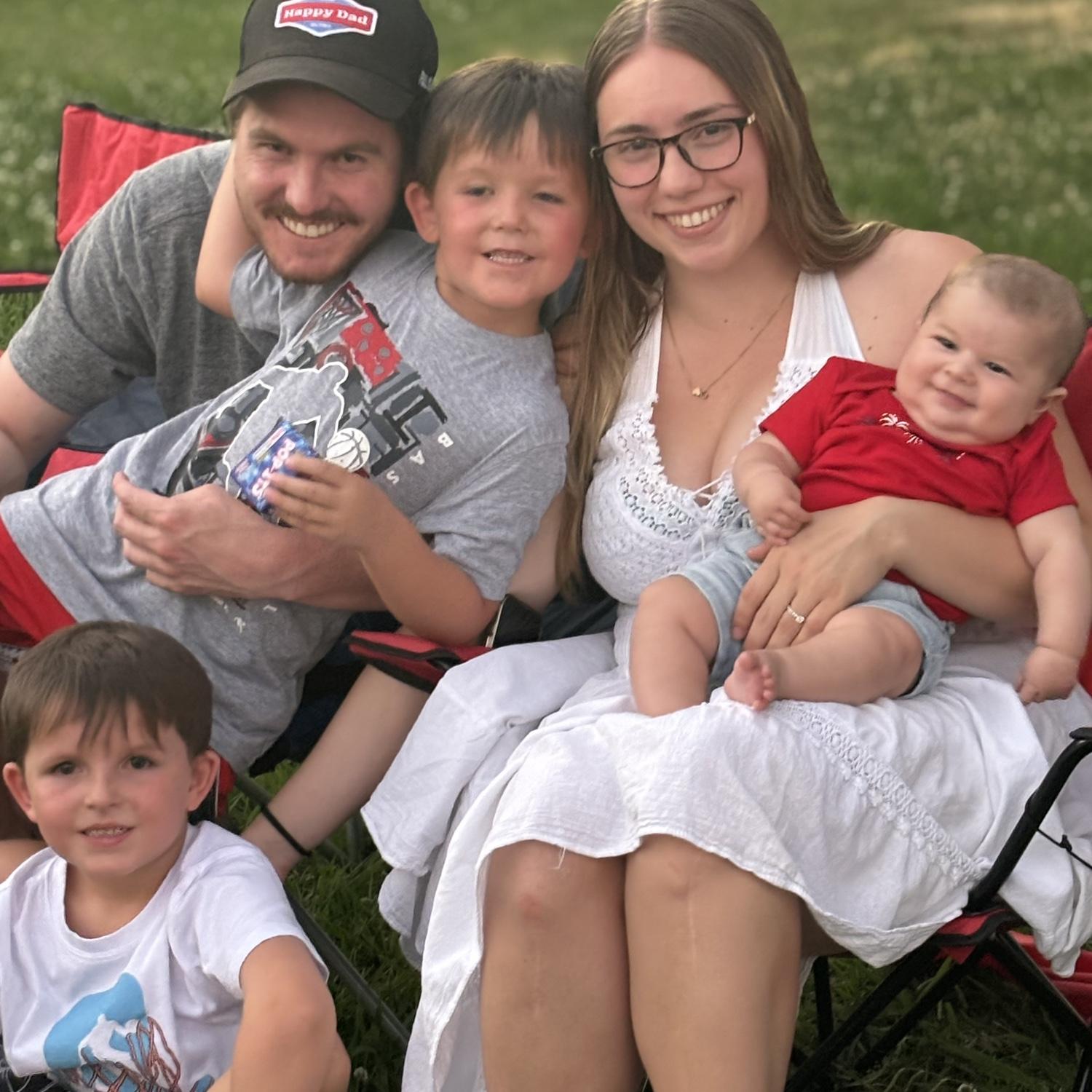 Independence Day with our Godsons. 
July 4th, 2024.