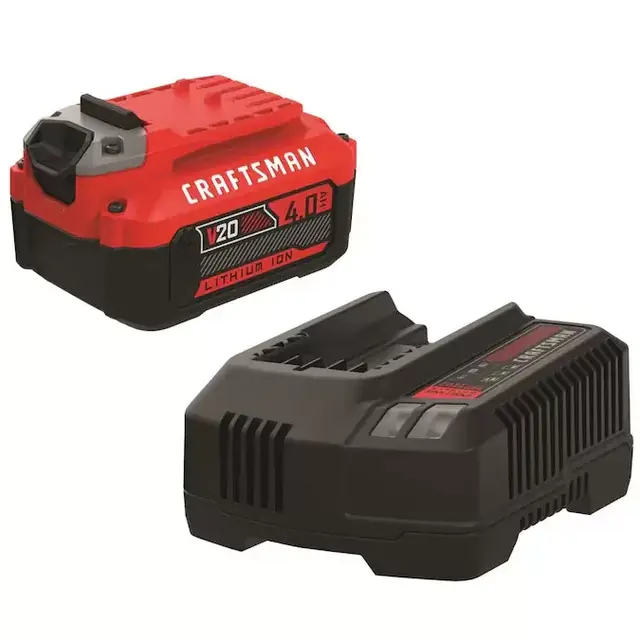 CRAFTSMAN V20 20-Volt Max 4 Amp-Hour Lithium Power Tool Battery Kit (Charger Included)