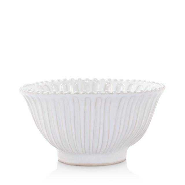 VIETRI Incanto Stone White Stripe Small Serving Bowl