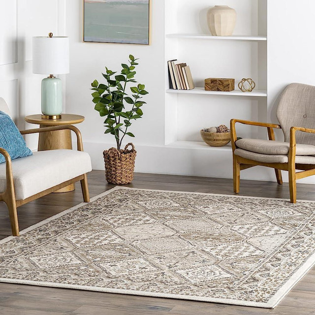 nuLOOM Becca Traditional Tiled Area Rug, 9' x 12', Beige