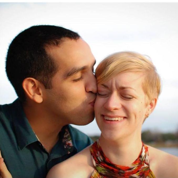 From our first photo shoot.  Pretty much describes our relationship :)