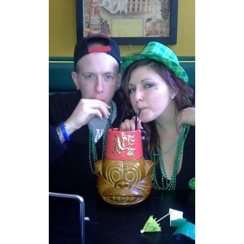 The first time Zach hung out with my family, St. Patrick's Day 2014