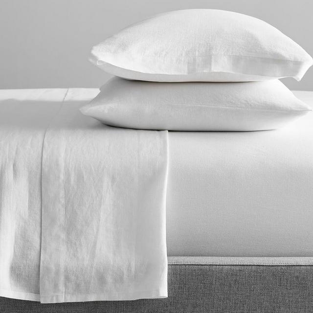 Belgian Flax Linen Sheet Set - White (Queen)