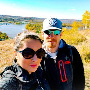 At the top of Barn Bluff in Red Wing