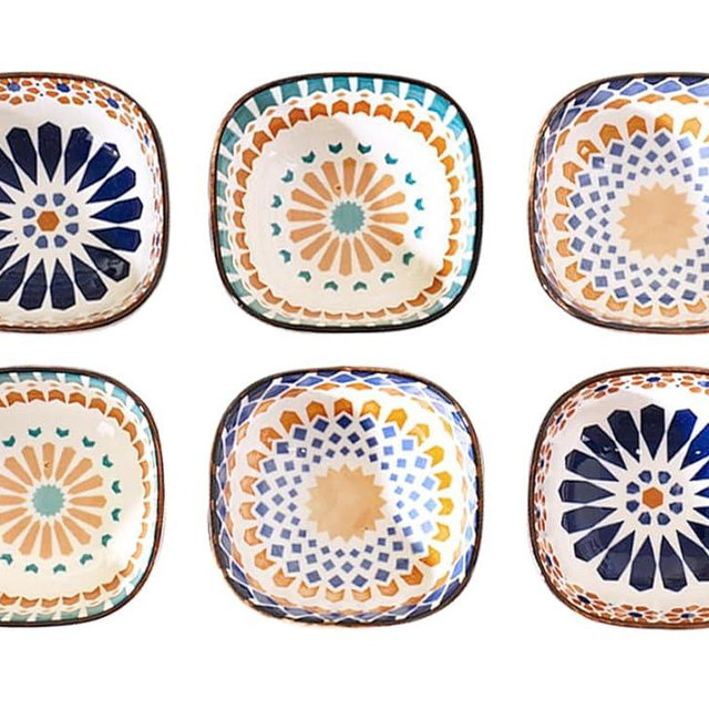 Sydanpes 6 Pack Ceramic Dipping Bowls Set, 7.5oz Dipping Sauce Bowls, Small Bowls For Dips, Soy Sauce Dish Charcuterie Bowls, Pinch Bowls, Kitchen Mini Bowls For Side Dish, Sushi, Ketchup, Spice, BBQ