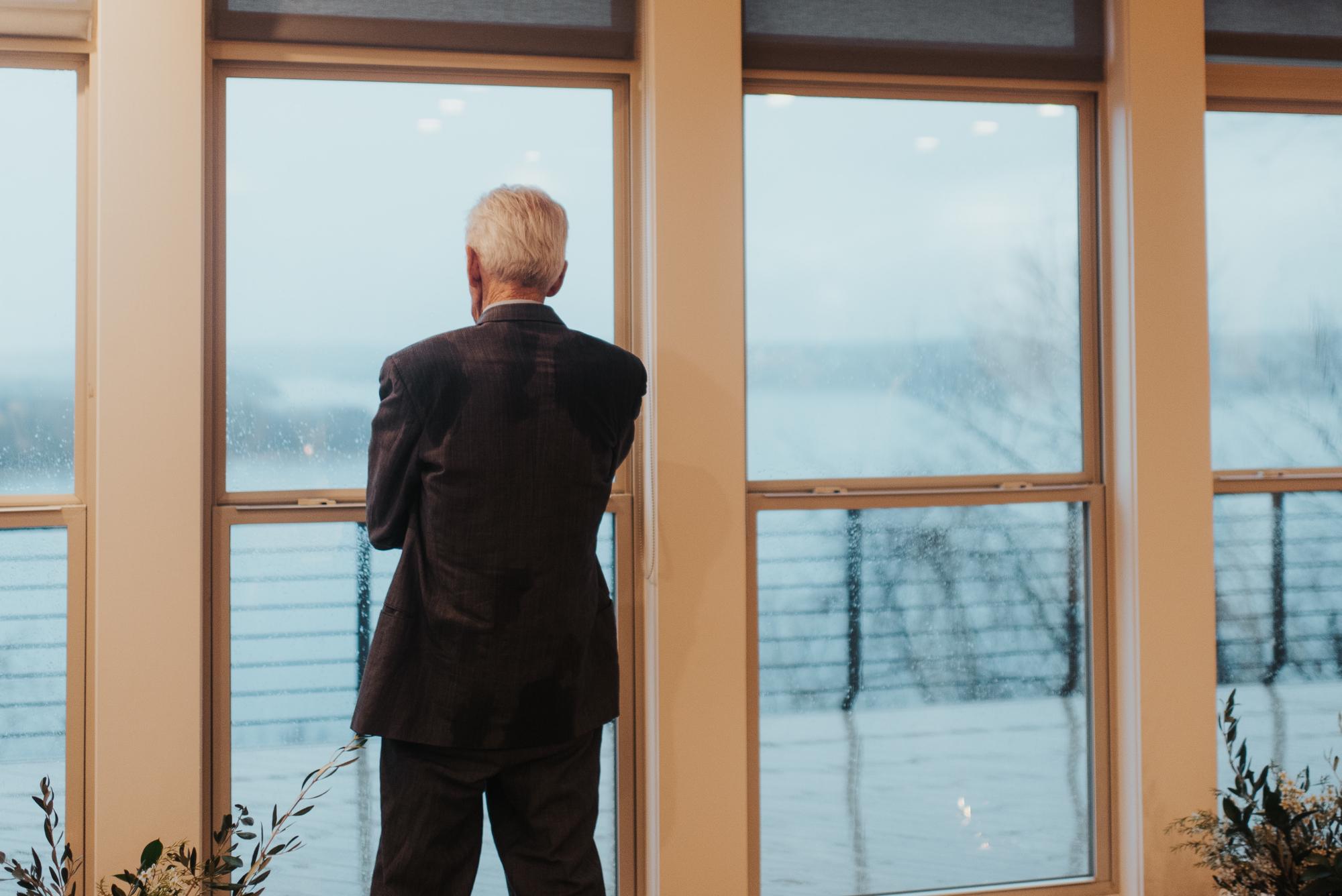 KW watching the rain