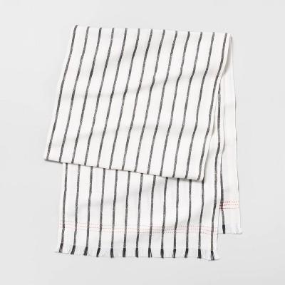 Table Runner Oversized Simple Stripe Black / Orange - Hearth & Hand™ with Magnolia