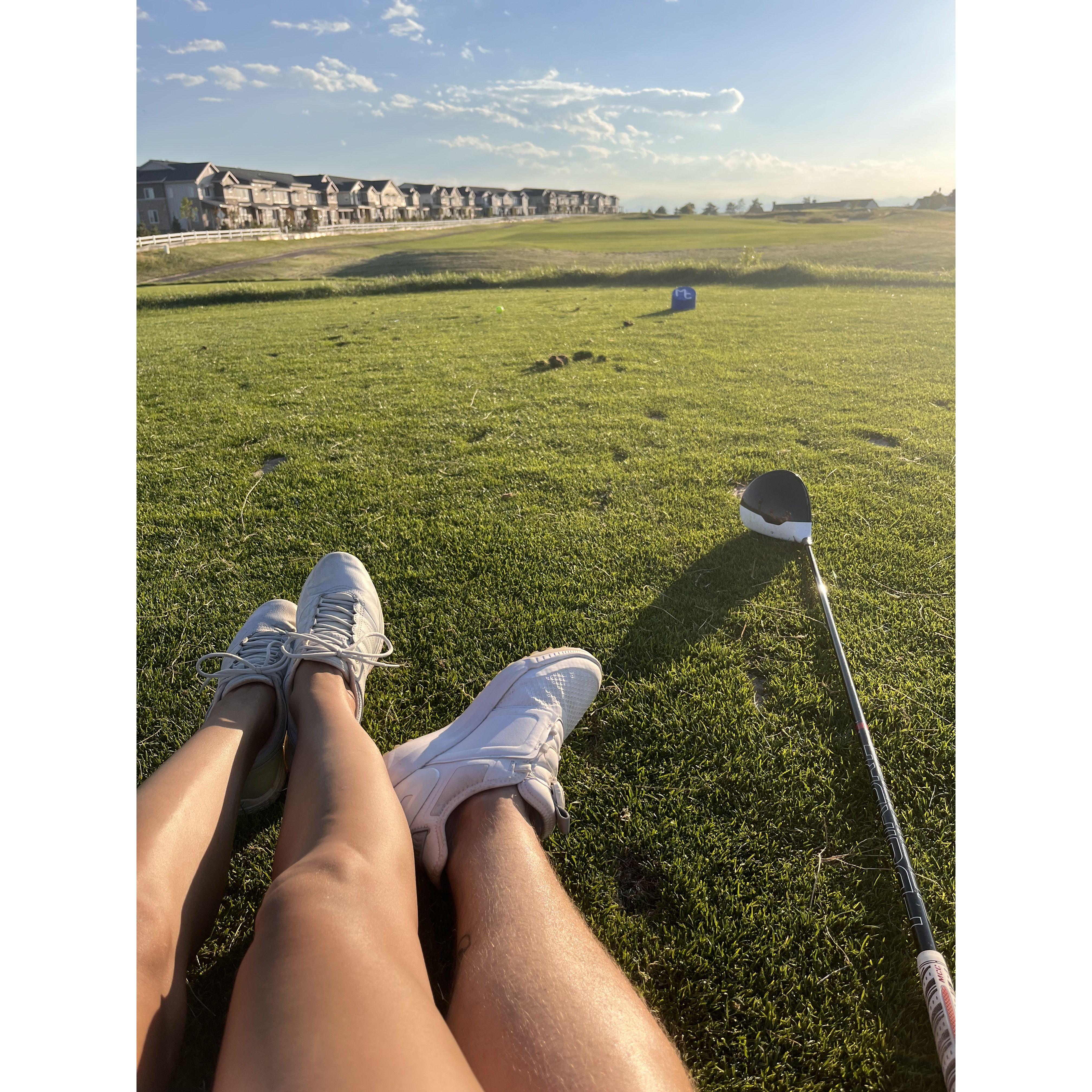Last golf adventures during Erika's summer break.