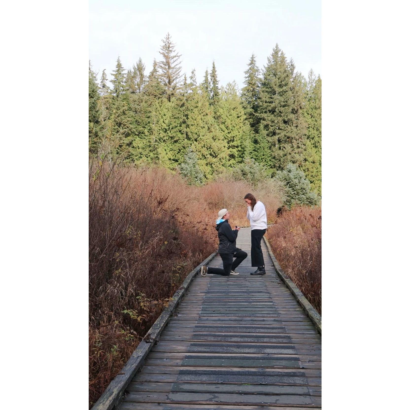the moment she said "YES!"