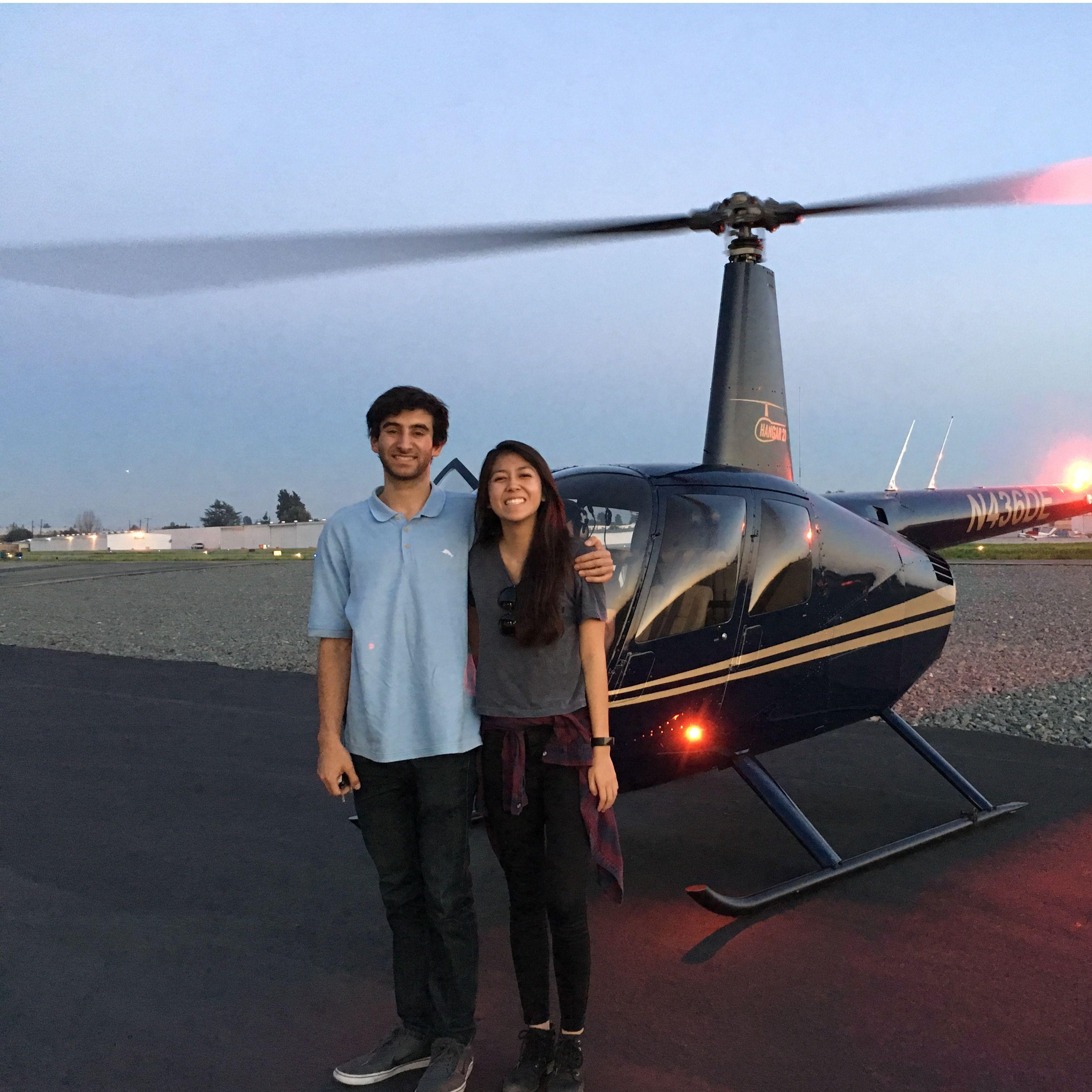 Our first helicopter ride (March 2017)