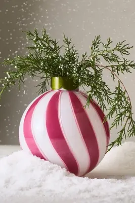Holiday Round Ornament Vase