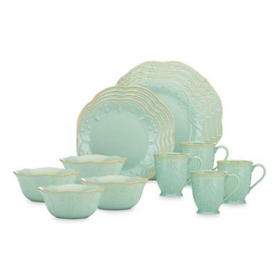 Lenox® French Perle 16-Piece Dinnerware Set in Ice Blue
