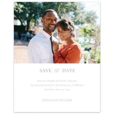 White Elegant Wedding Digital Save the Date - Brooklea Photo