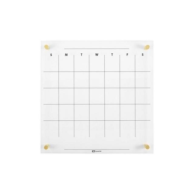 Quartet 14" x 14" Glass Dry-Erase Calendar Board