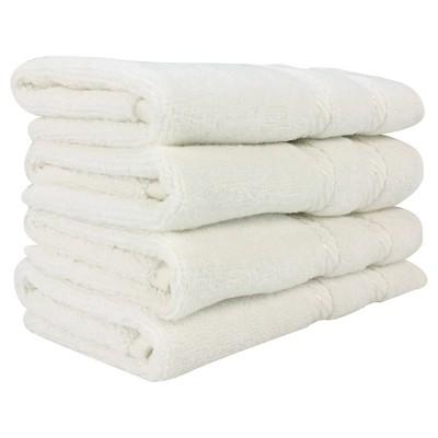 4pc Antalya Turkish Washcloth Towels Set White - Makroteks